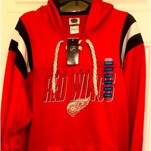 Men’s Red Wings real deal Detroit pull over sweatshirt NFL brands to 2X